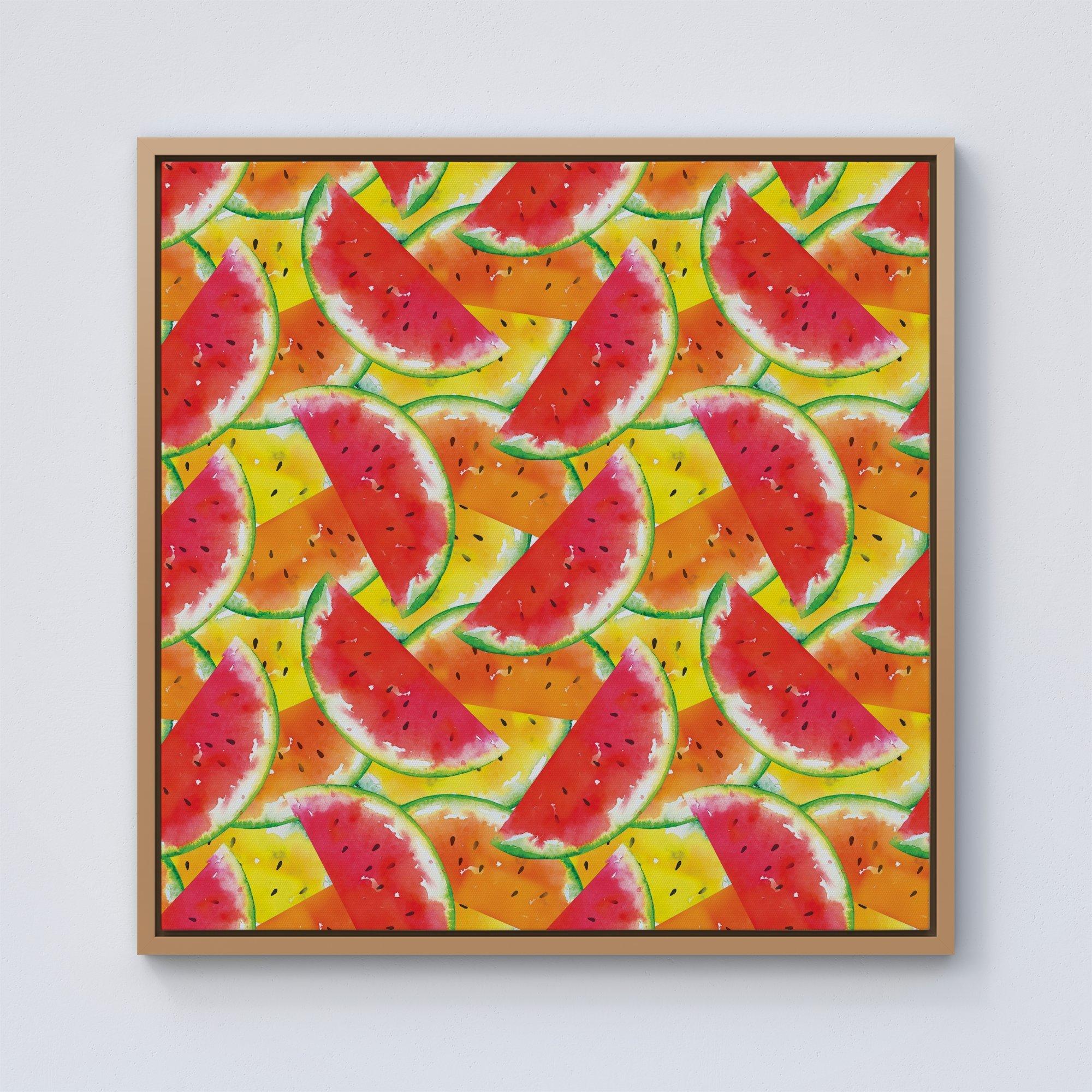 Melon Print Framed Canvas